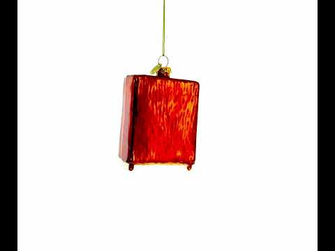 Nostalgic Retro Classic TV Blown Glass Christmas Ornament