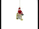 Musical Santa on Music Note Blown Glass Christmas Ornament