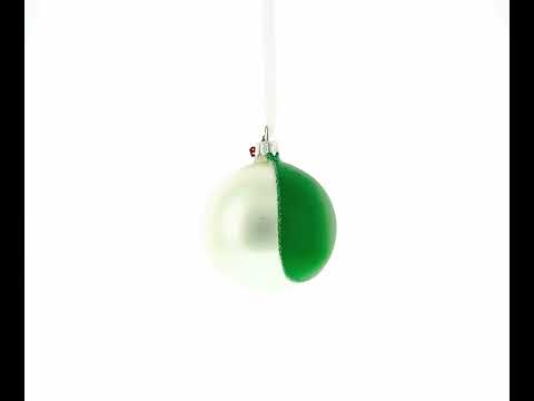 Flag of Mexico Blown Glass Ball Christmas Ornament 3.25 Inches