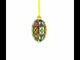 Traditional Ukrainian Pysanka Glass Egg Ornament 4 Inches