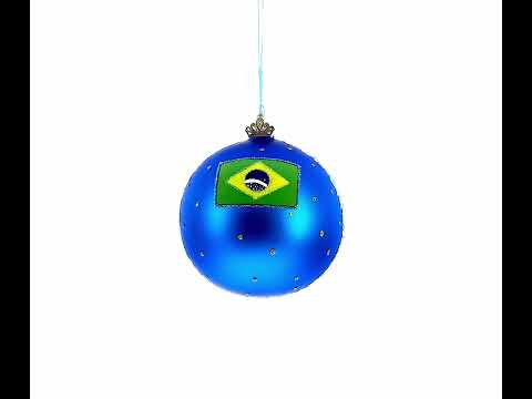 Corcovado Christ the Redeemer, Rio de Janeiro, Brazil Glass Christmas Ornament 4 Inches