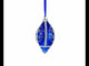 Jeweled Pattern on Blue Glass Rhombus Christmas Ornament