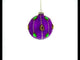 Jeweled-Accent Purple Ball - Elegant Blown Glass Ball Christmas Ornament