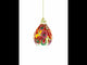 Copper Paisley Teardrop Glass Christmas Ornament