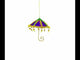 Whimsical Purple Umbrella with Beaded Accents Christmas Ornament