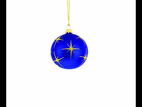 Serene Baby Jesus Sleeping Nativity Scene Blown Glass Ball Christmas Ornament 4 Inches