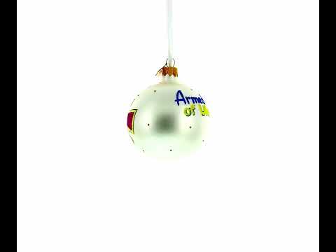 Adorno navideño con bola de cristal de las Fuerzas Armadas de Ucrania, 3,25 pulgadas