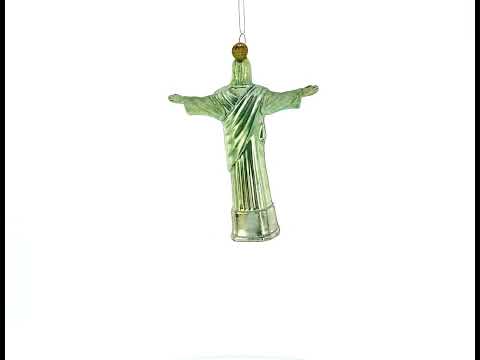 Christ the Redeemer, Rio De Janeiro, Brazil Glass Christmas Ornament