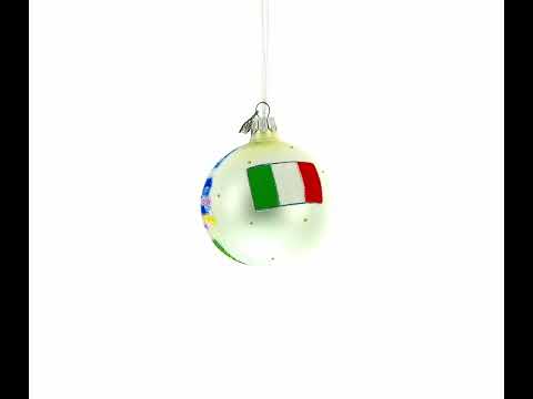 The Leaning Tower of Pisa, Italy Glass Ball Christmas Ornament 3.25 Inches