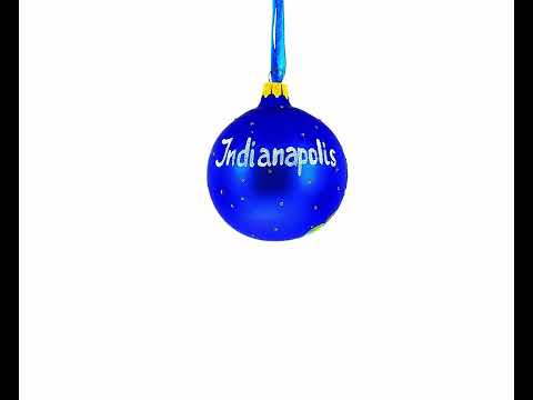 Indianapolis, Indiana, USA Glass Christmas Ornament 3.25 Inches