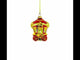 Glittered Royal Coach Mini Glass Christmas Ornament