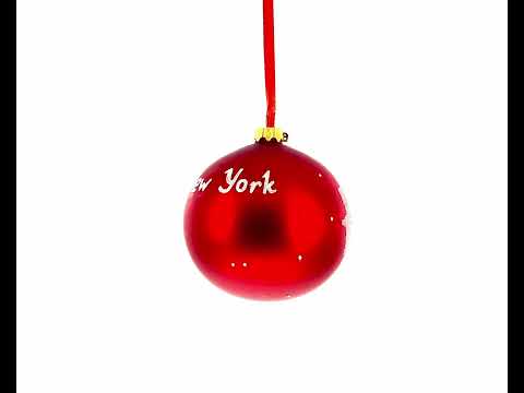 Brooklyn Bridge, New York Glass Ball Christmas Ornament 4 Inches