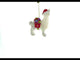 Festive Lama with Presents Blown Glass Christmas Ornament