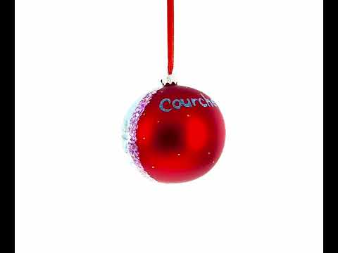 Courchevel Ski Resort, France Glass Ball Christmas Ornament 4 Inches