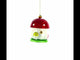 Whimsical Fairy Tale Mushroom House Glass Christmas Ornament