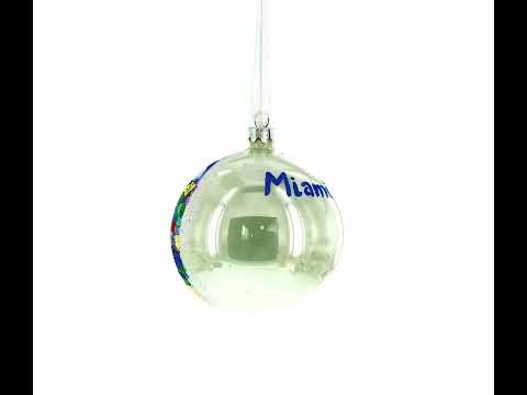 Wynwood Walls, Miami, Florida Glass Ball Christmas Ornament 4 Inches