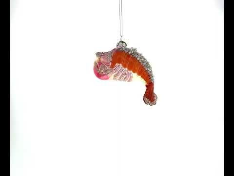 Stunning Red Lobster Blown Glass Christmas Ornament