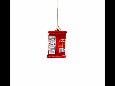 Tortilla Chips Bag Blown Glass Christmas Ornament