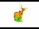 White-Tailed Deer Blown Glass Christmas Ornament