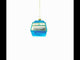 Ski Gondola Cable Car Blown Glass Christmas Ornament