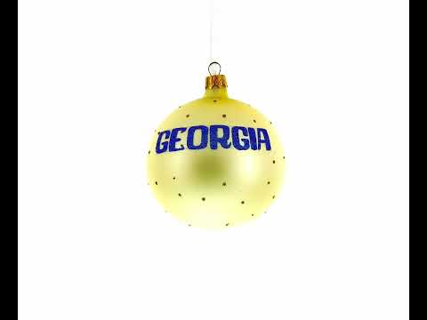 Georgia State, USA Glass Ball Christmas Ornament 4 Inches