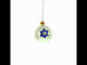 Israel Coat of Arms Glass Ball Christmas Ornament 3.25 Inches