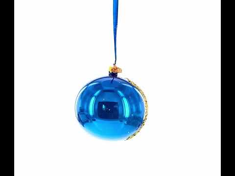 Vase of Roses Painting Glass Ball Christmas Ornament 4 Inches