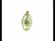 Diamond in Golden Scroll Glass Egg Christmas Ornament 4 Inches