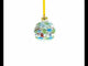 Blue and Yellow Birds on Branch Blown Glass Ball Christmas Ornament 3.25 Inches