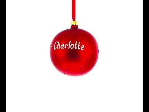 Adorno navideño con bola de cristal de Charlotte, Carolina del Norte, EE. UU., 4 pulgadas