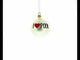 I Love Pool Billiard Blown Glass Christmas Ornament 3.25 Inches