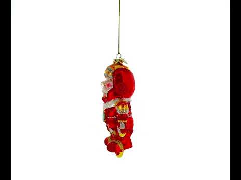 Aviator Pilot Blown Glass Christmas Ornament