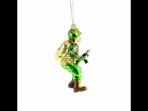 Soldier Blown Glass Christmas Ornament