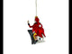 Melodious Santa Playing Piano Blown Glass Christmas Ornament