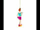 Retro Fitness Weightlifter Glass Christmas Ornament