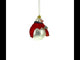 Whimsical Snowman Playing Cello Glass Christmas Ornament