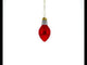 Red Festive Light Bulb Blown Glass Christmas Ornament