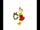 Merry Elf with Wreath Blown Glass Christmas Ornament