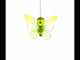 Enchanting Girl in Butterfly Costume Blown Glass Christmas Ornament