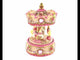 Floral Three Horses Carousel Spinning Musical Figurine