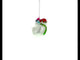 Polar Bear with Penguin Glass Christmas Ornament