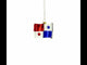 Waving Flag of Panama Blown Glass Christmas Ornament