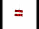 Waving Flag of Austria Blown Glass Christmas Ornament