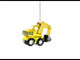 Wheel Excavator Blown Glass Christmas Ornament