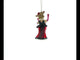 Elegant Cow Sipping Red Wine Blown Glass Christmas Ornament