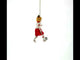 Sporty Girl Playing Soccer Blown Glass Christmas Ornament