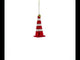 Vibrant Traffic Cone Blown Glass Christmas Ornament