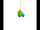 Dump Truck Mini Glass Christmas Ornament