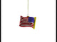 United States Flag Blown Glass Christmas Ornament