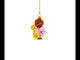 Girl With Teddy Bear Mini Glass Christmas Ornament